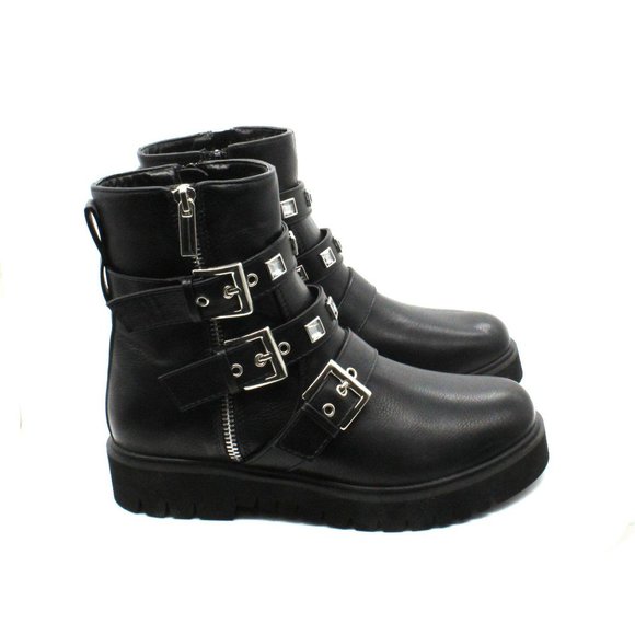 Jane And The Shoe Women's Linda Lug Sole Moto Boot - Picture 2 of 8